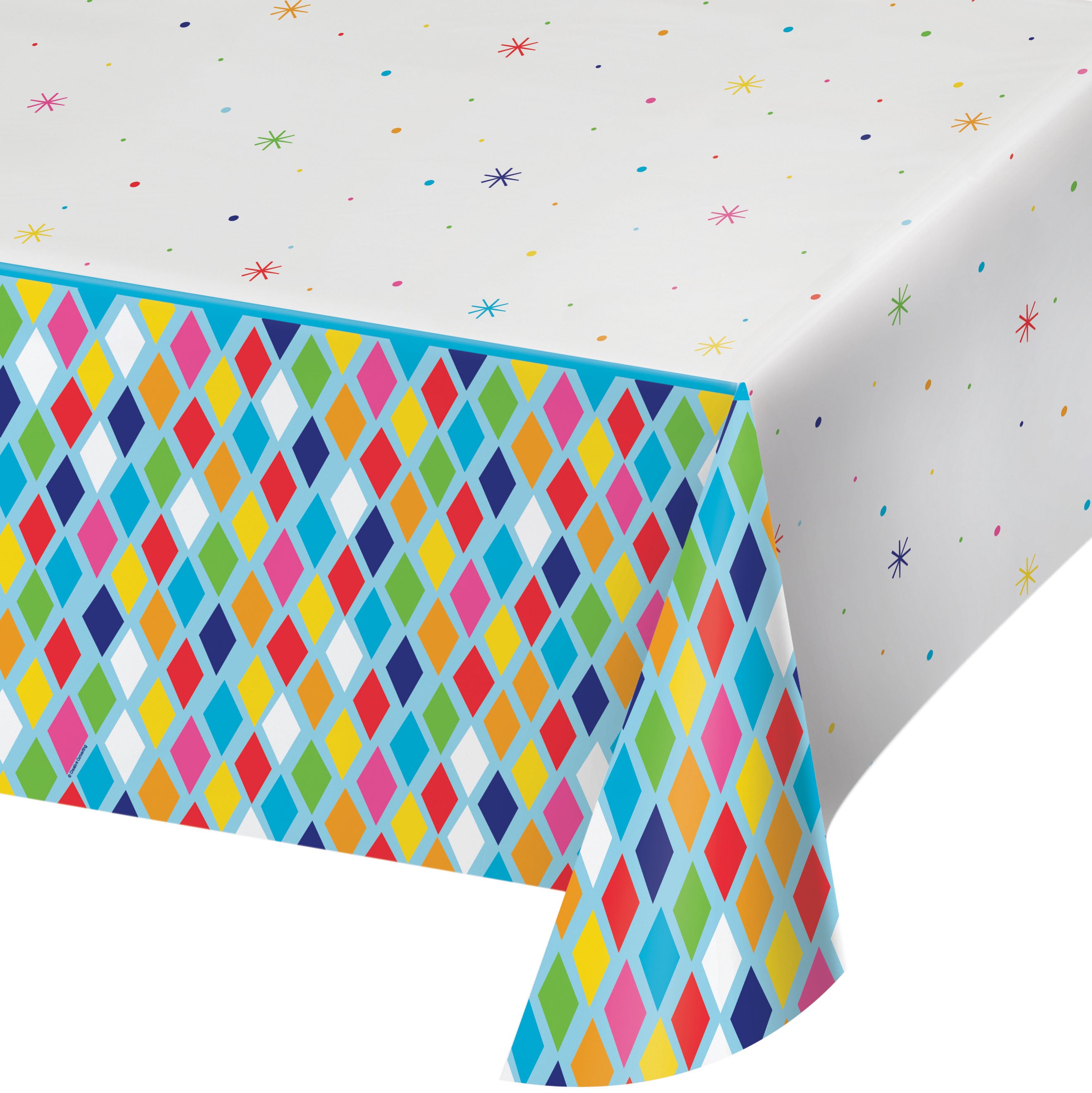 Table cover with colored diamonds (137cm x 259cm)