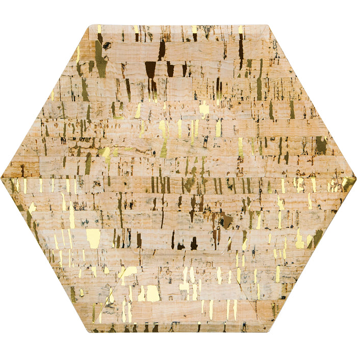 Polygonal festive plate CORL GOLD 8 pcs