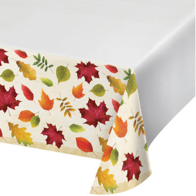 Table cover with maple leaves