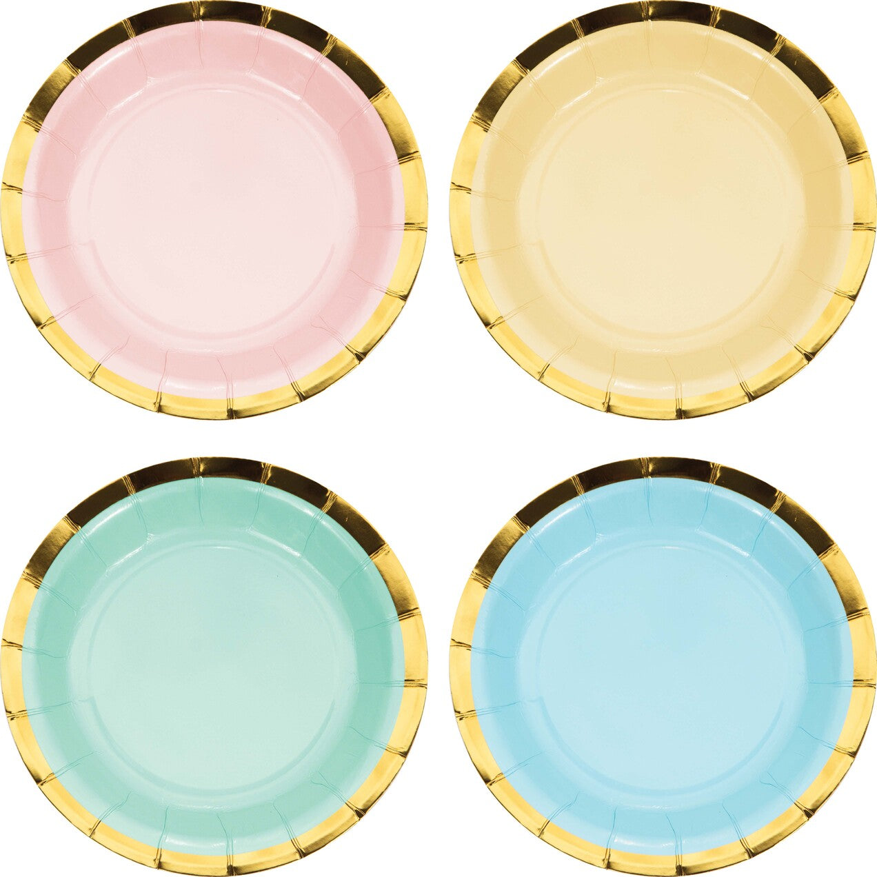 Festive plate in pastel color, 8 different colors