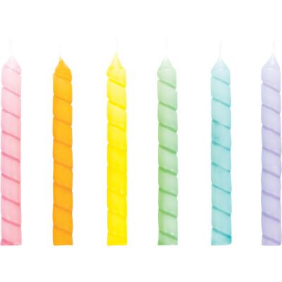 დაბადების დღის პასტელური სანთლები 12ც