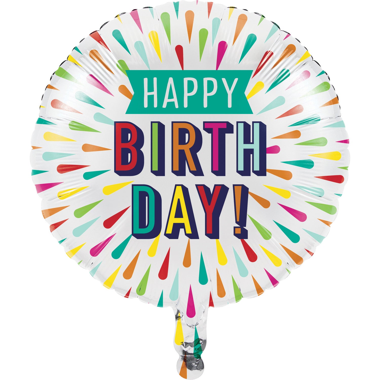 Standard foil balloon colored birthday