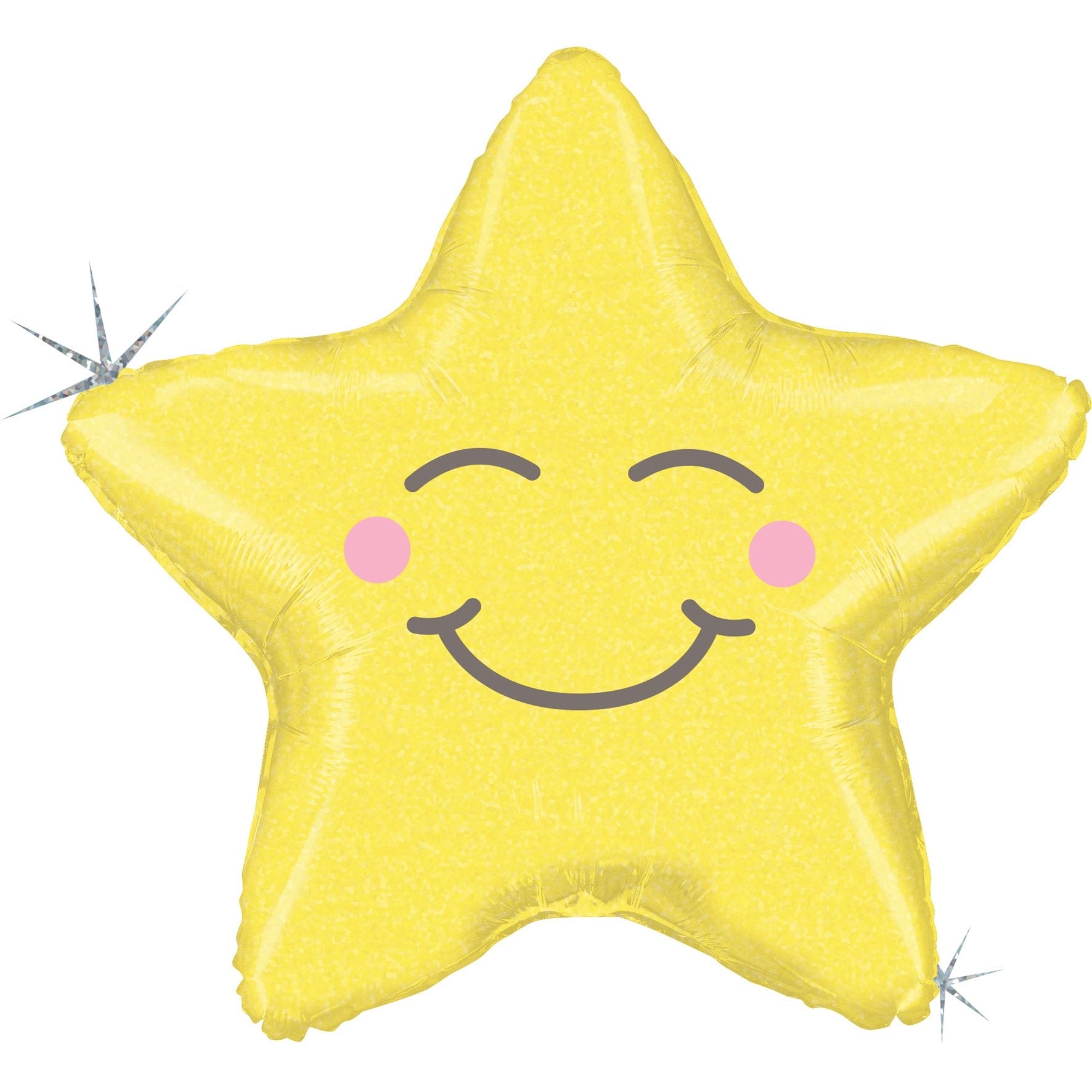 Balloon yellow smiling star
