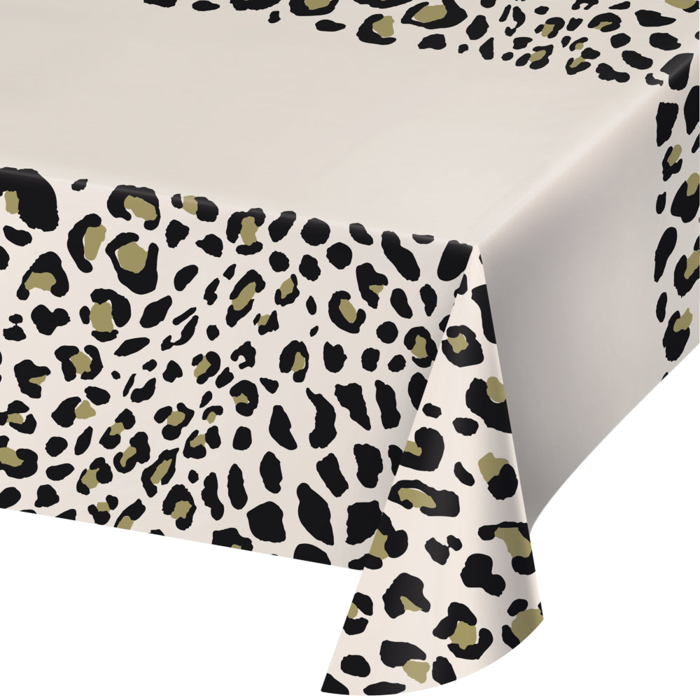 Table cover with leopard print 137cmx259cm