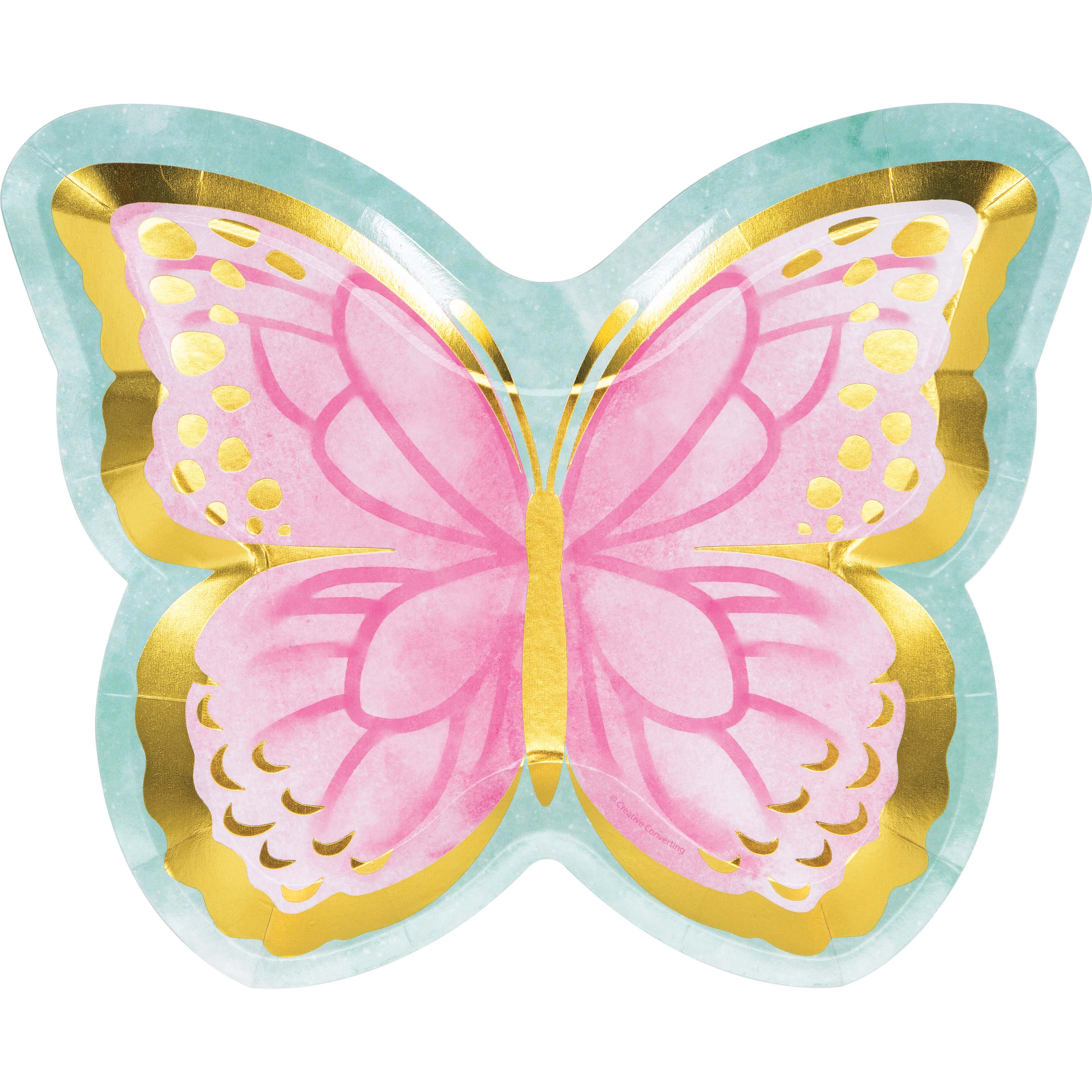 Butterfly-shaped paper plate 8 pcs