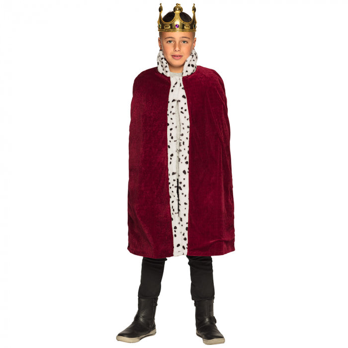 Royal cloak for a child, burgundy, 90 cm