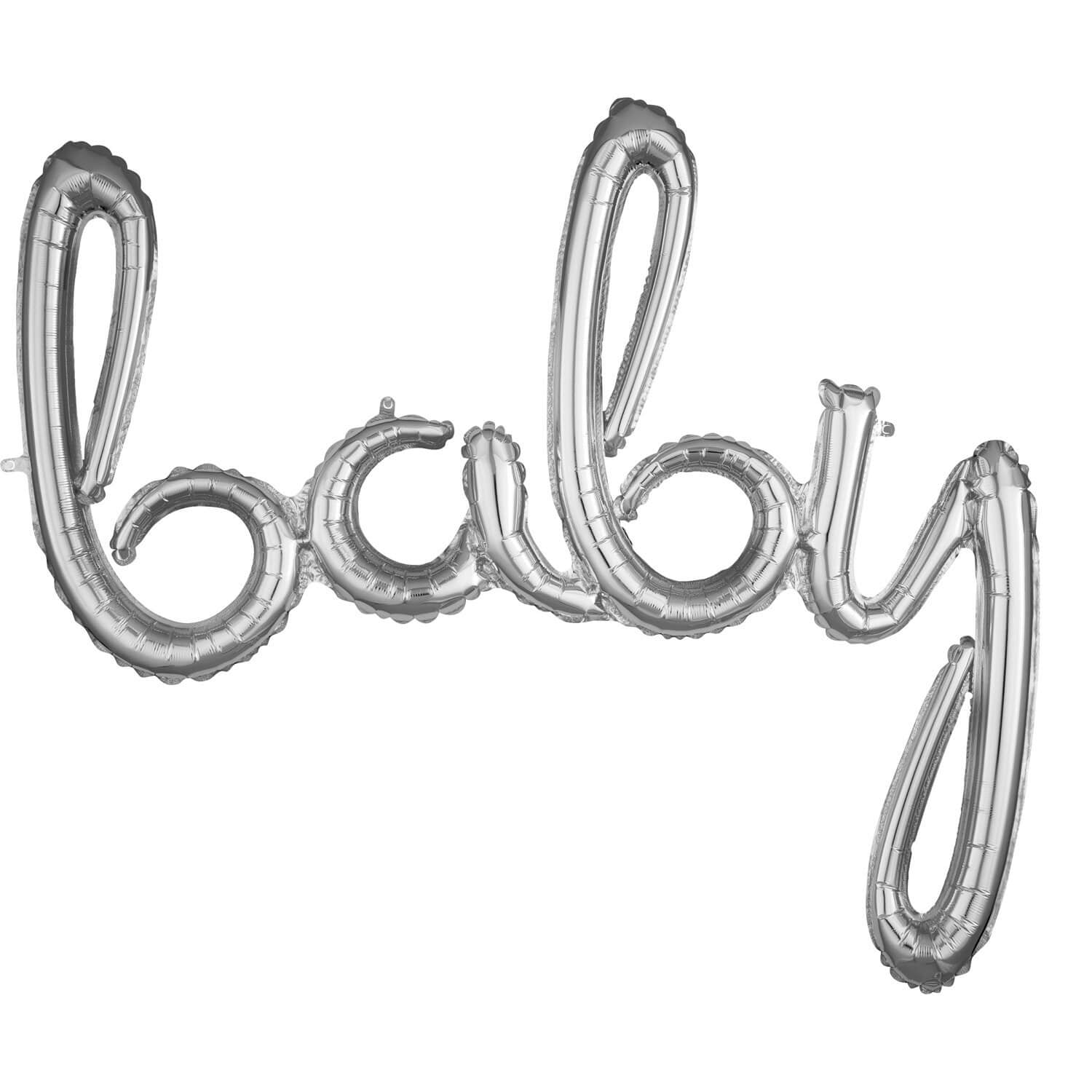 Silver handwriting baby inflatable with suction