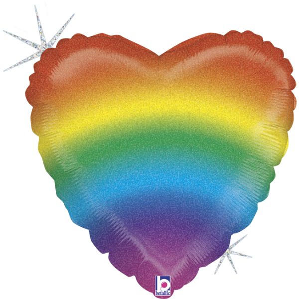 Glitter rainbow heart