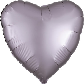 Foil heart balloon with silk glitter 43cm
