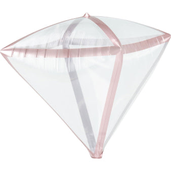 Foil balloon rhombus in hot pink 38cm x 43cm