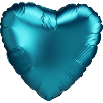Foil heart balloon with silk glitter 43cm