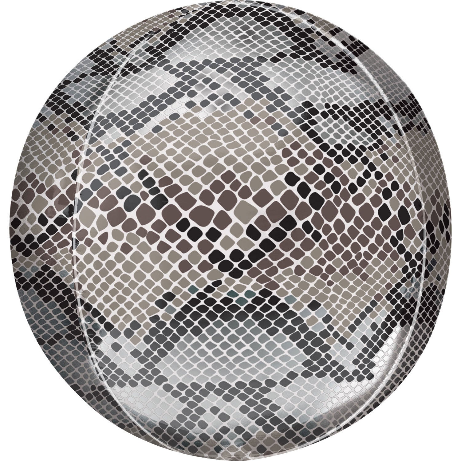 Spherical balloon with snake skin design