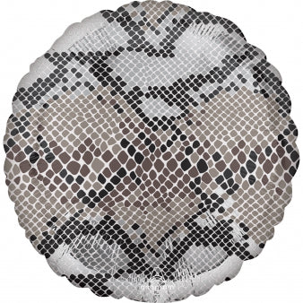Standard foiled balloon with snakeskin print s18