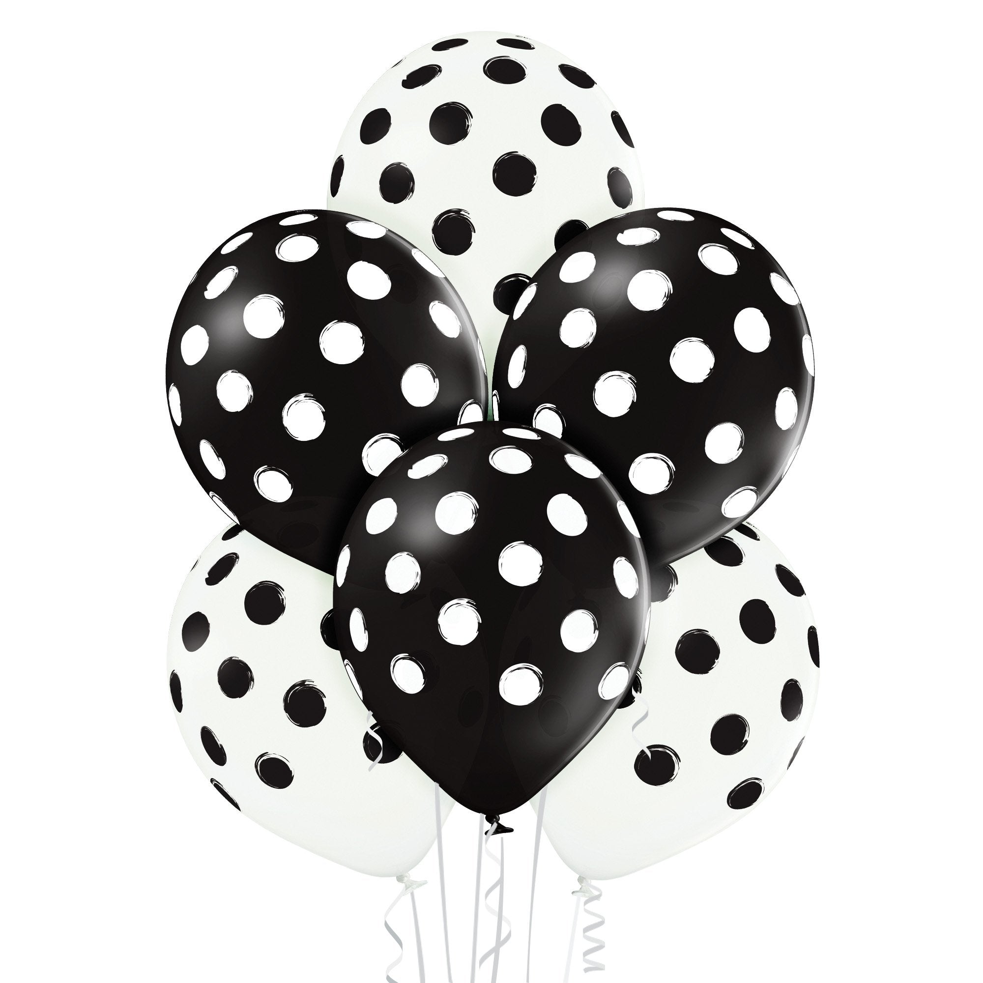 Black and white balloon bouquet