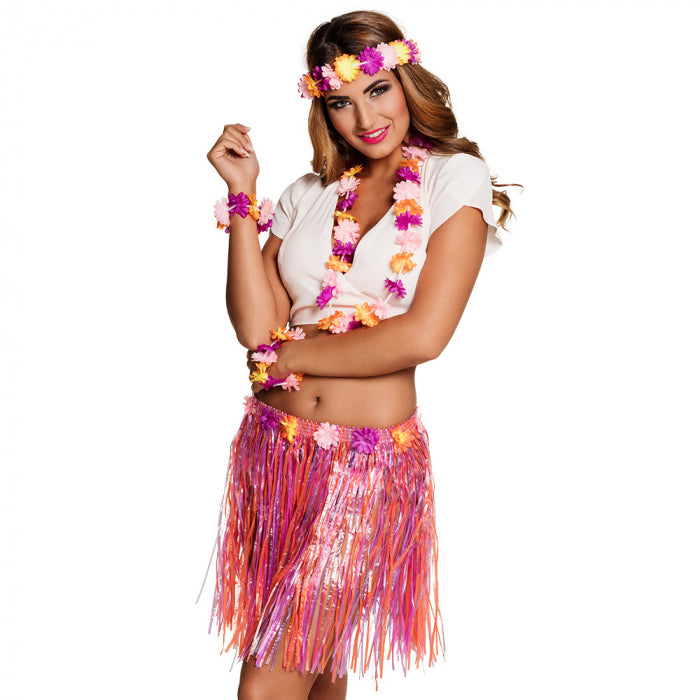 Hawaiian set Kiki (Abadok, necklace, 2 bracelets and skirt)