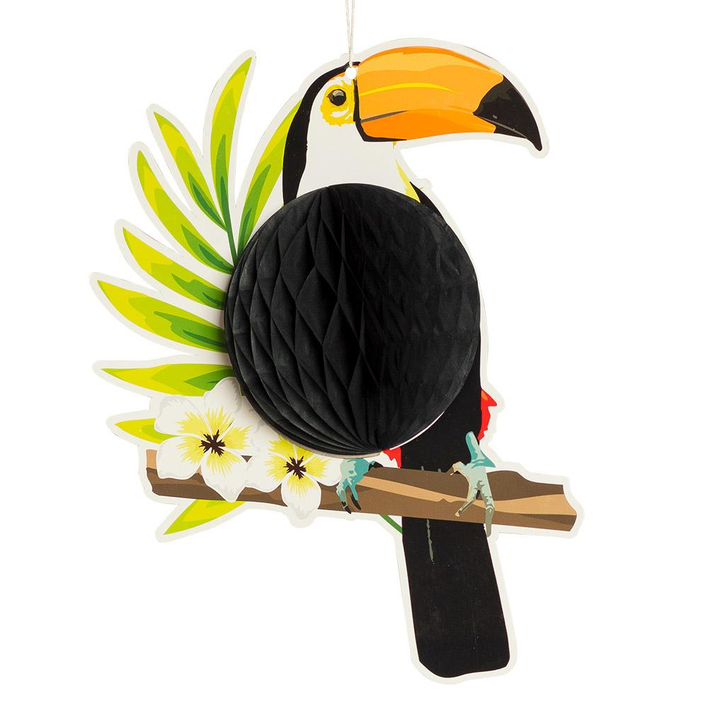 Two-sided decoration toucan 25x19 cm