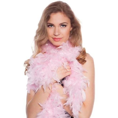 Feather boa pink 80g (180 cm)