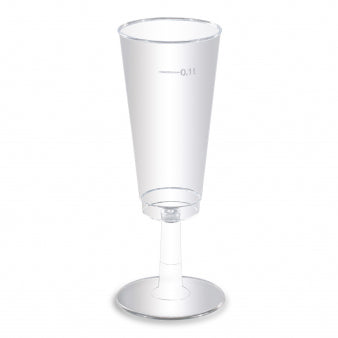 Transparent glass plastic 6 pcs 100 ml