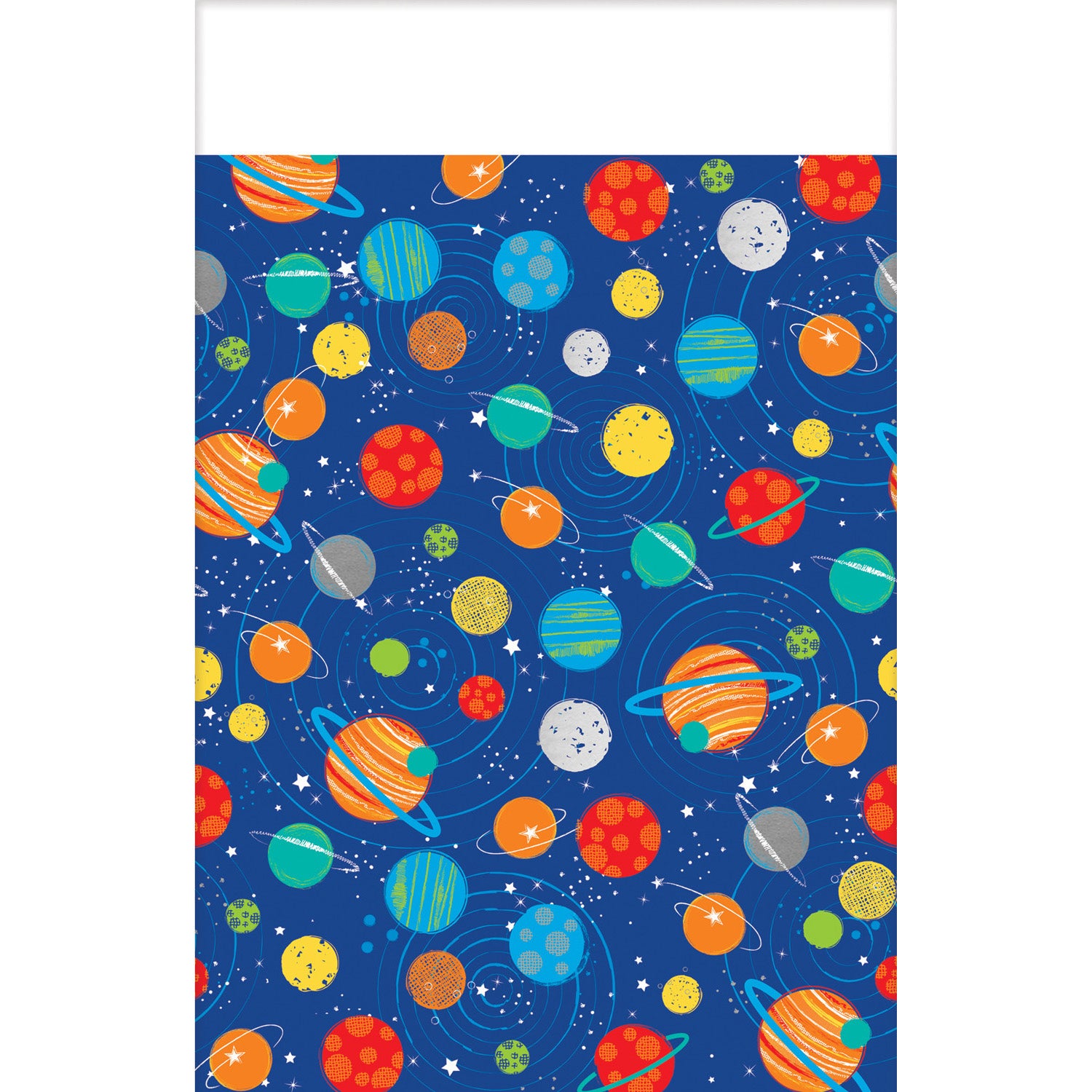 Table cover with planets