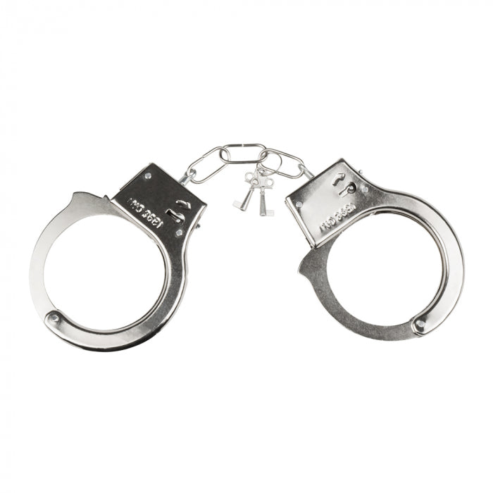Silver metal handcuffs