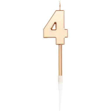 Number candles metallic copper