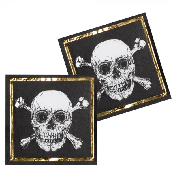 Set of pirate napkins 12 pcs 33x33 cm