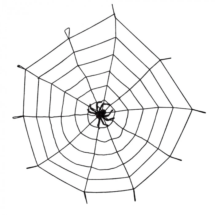 Elastic web with spider 150 cm