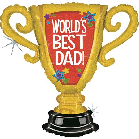 ფოლგირებული ბუშტი Worlds Best Dad 84 სმ