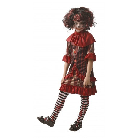 Children's costume evil clown brown