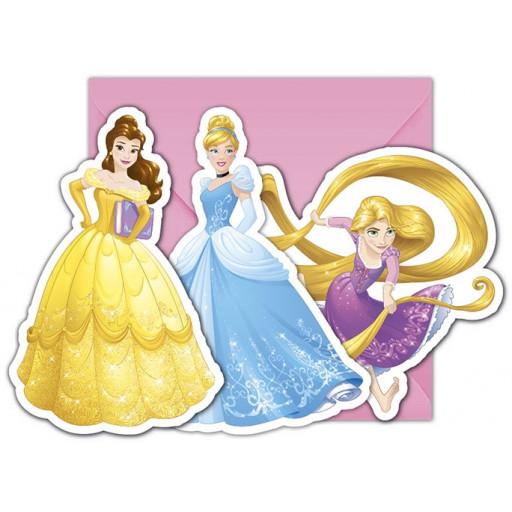 Invitation Disney princesses 6 pcs