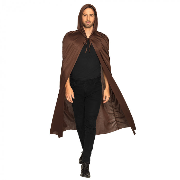 Hooded brown cloak 180 cm