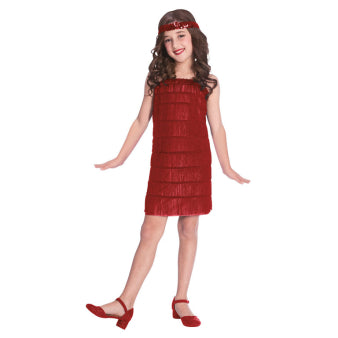 Children's red dress Flapper for different ages