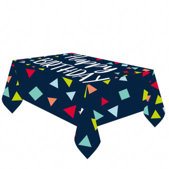 Table cover with colorful geomet figures 120x180 cm