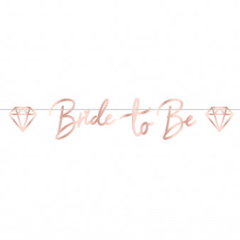 Party paper banner "bride to be" 150 cm