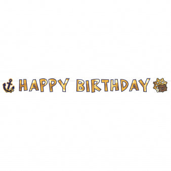 Birthday banner pirates 180x15 cm