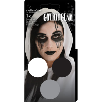 Halloween makeup Gothic glamor (3 kinds of paint 3.5 g / 1 brush / 2 sheets tattoo)