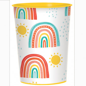 Paper cup "Retro Rainbow" 8pcs 250ml