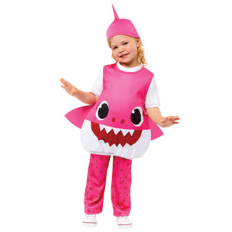 Children's costume pink shark for different ages