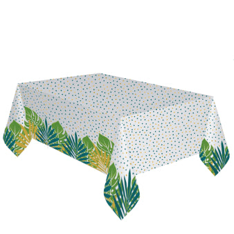 Table cover with leaves 120 x 180 cm