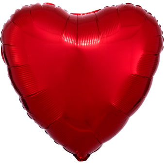 Foiled heart with silk sheen 43cm
