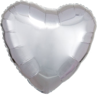 Foiled heart with silk sheen 43cm