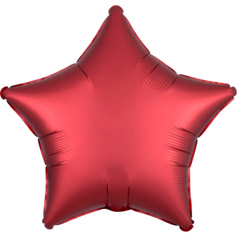 Foil balloon star with silk glitter 43cm