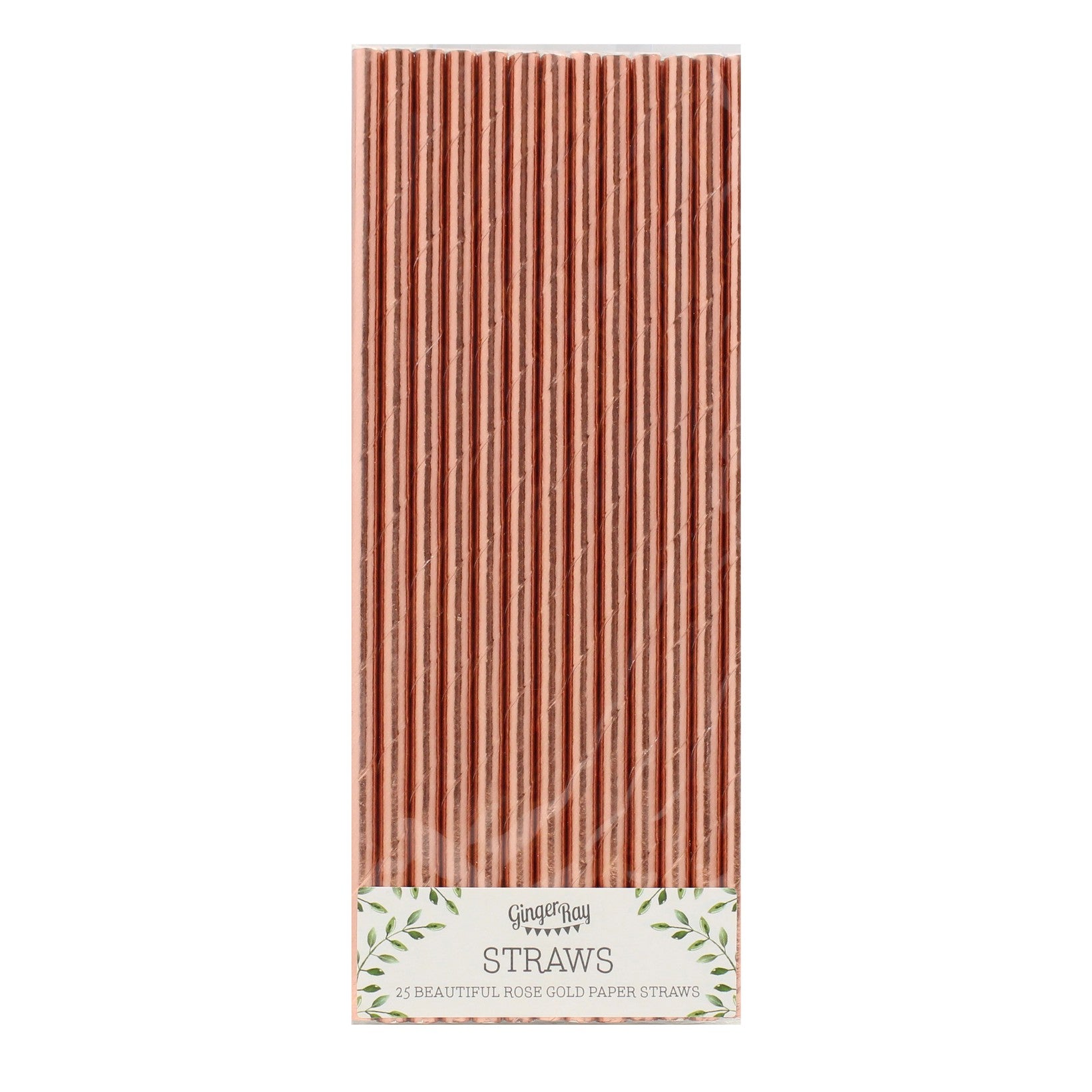 Copper-colored straw 25 pcs