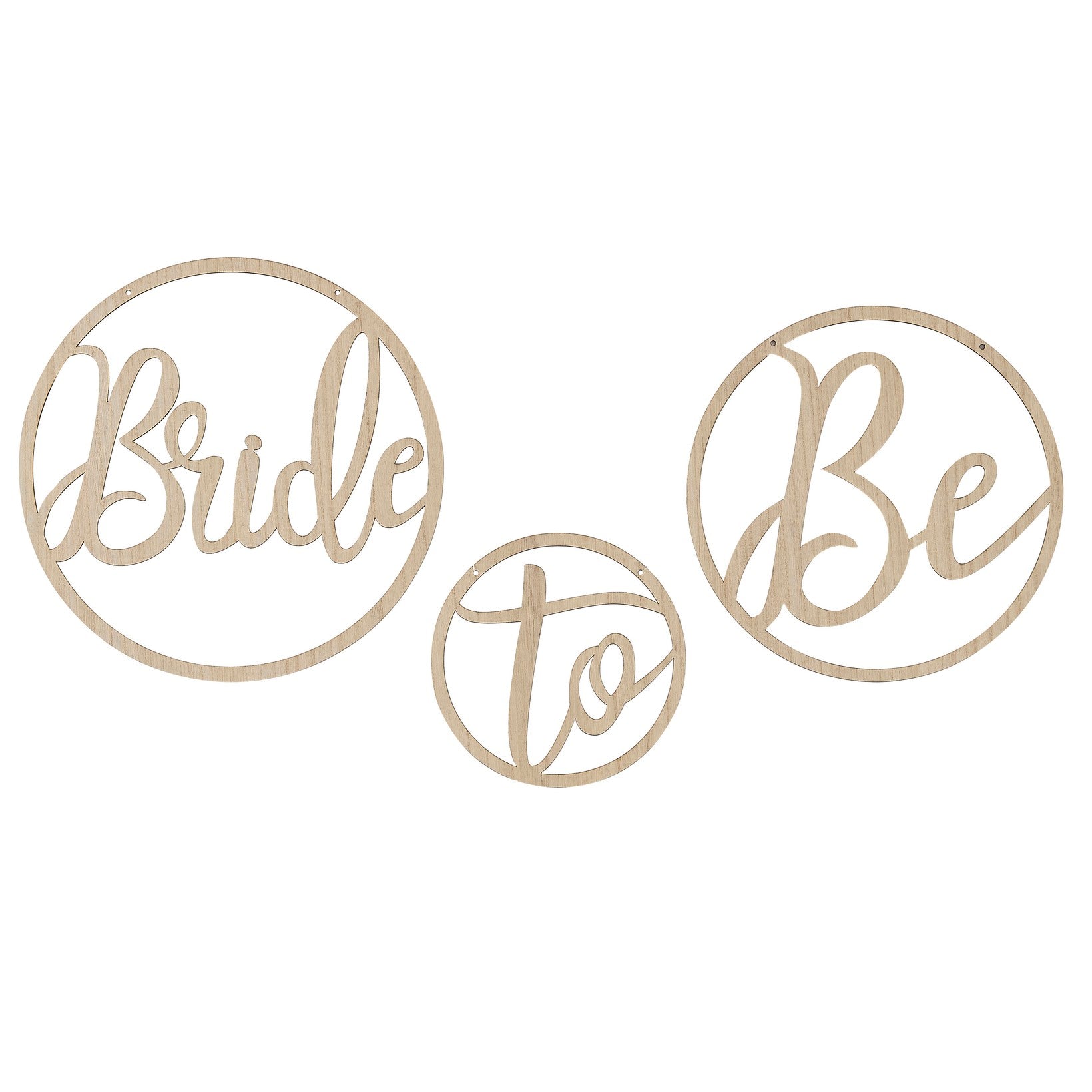 Wooden decoration Bride to Be 3 pcs