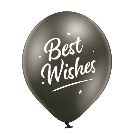 Chromed latex balloon best wishes 1 pc