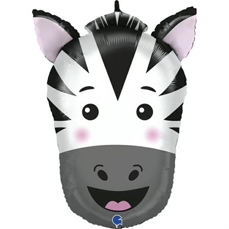 Foil balloon zebra head 74cm