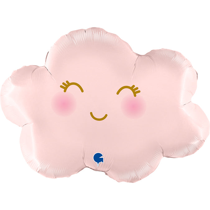 Foil balloon sleeping cloud pastel pink 62×45 cm