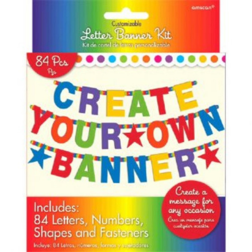Birthday 84-piece custom banner rainbow 11.4 cm