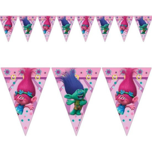 Triangular Flag Banner Troll Party (with 9 flags)