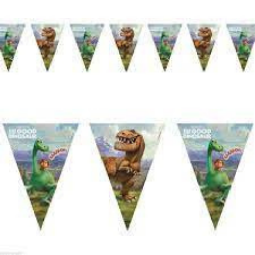 Triangular banner (9 flags) Dinosaur Party 1 pc
